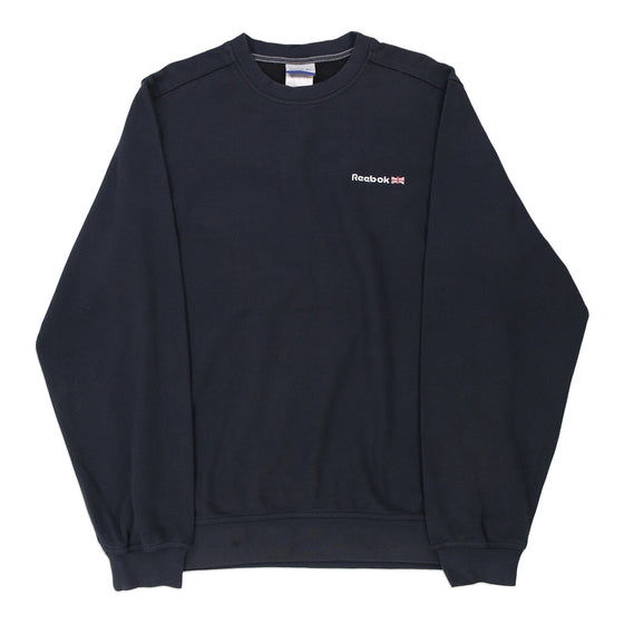 Vintage navy Reebok Sweatshirt - mens x-large