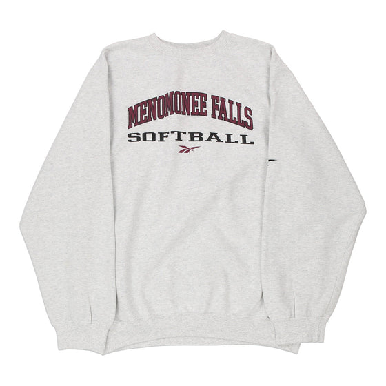 Vintage grey Menomonee Falls Softball Reebok Sweatshirt - mens x-large