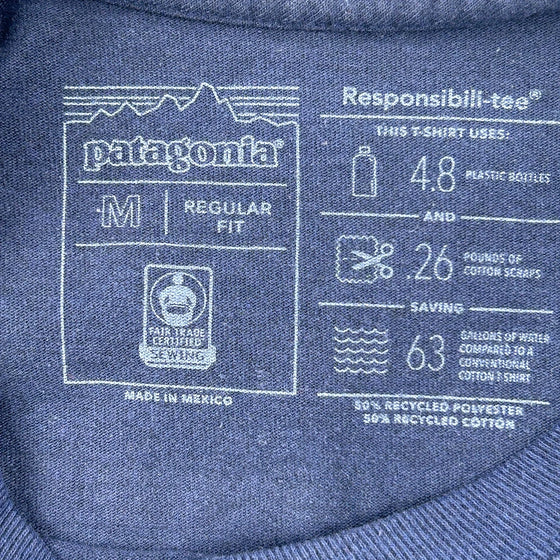 Mountain Graphic Patagonia Graphic Top - Medium Navy Cotton Blend