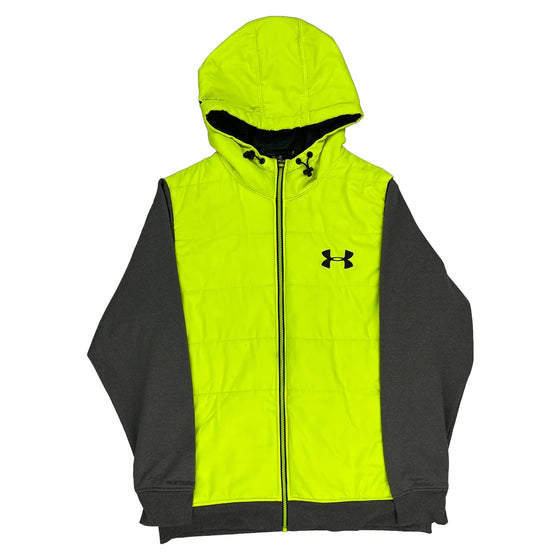 Under Armour Track Jacket - Large Yellow Polyester