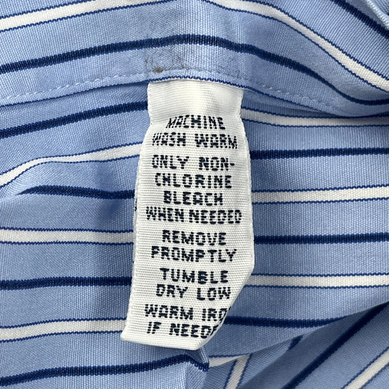 Ralph Lauren Striped Shirt - Small Blue Cotton