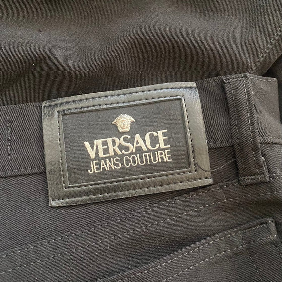 Vintage black Versace Trousers - womens 28" waist