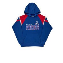  New England Patriots Starter Graphic Hoodie - Large Blue Cotton Blend