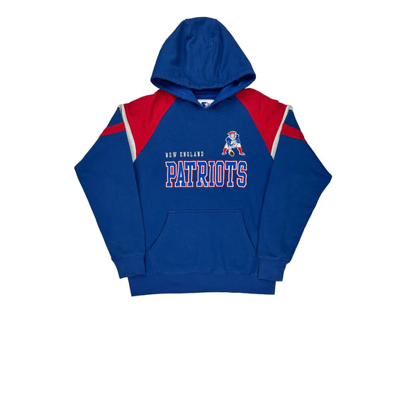 New England Patriots Starter Graphic Hoodie - Large Blue Cotton Blend