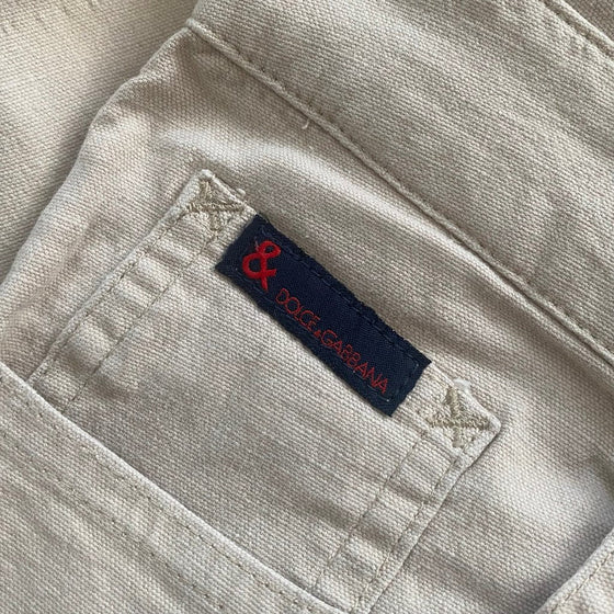 Vintage cream Dolce & Gabbana Trousers - womens 27" waist