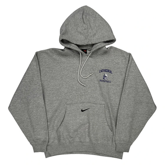 Cathedral Basketball Nike Graphic Hoodie - Large Grey Cotton Blend