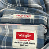 Wrangler Checked Shirt - Medium Blue Cotton