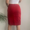 Vintage red Costume National Mini Skirt - womens 30" waist