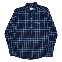  Slim Fit Lacoste Checked Shirt - XL Navy Cotton