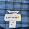 Carhartt Checked Shirt - 2XL Blue Cotton