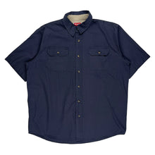  Wrangler Short Sleeve Shirt - Large Navy Cotton