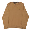 Vintage beige Tommy Hilfiger Jumper - mens x-large