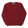 Vintage burgundy Tommy Hilfiger Jumper - mens large