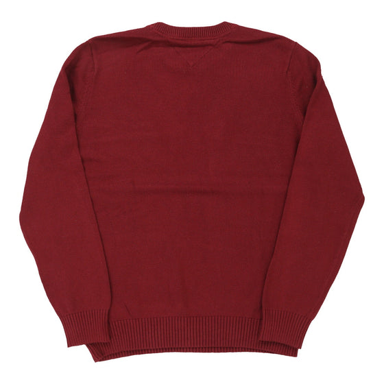 Vintage burgundy Tommy Hilfiger Jumper - mens large