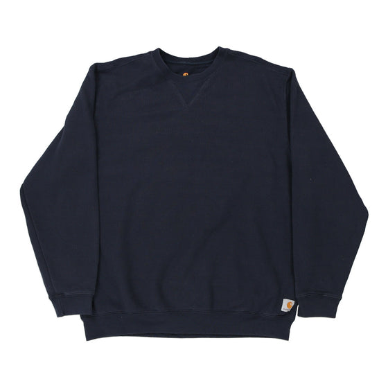 Vintage navy Carhartt Sweatshirt - mens x-large