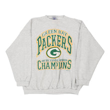  Vintage grey Made in USA Green Bay Packers 1995 NFC Logo 7 Sweatshirt - mens x-large