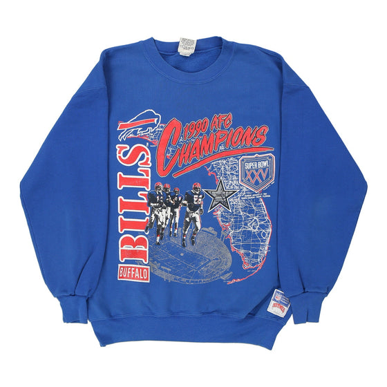 Vintage blue Made in USA Buffalo Bills 1990 Nutmeg Sweatshirt - mens x-large