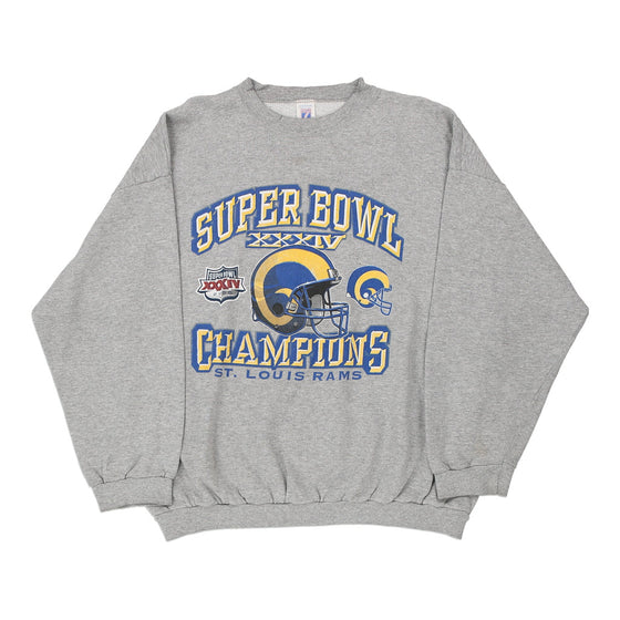 Vintage grey Super Bowl St Louis Rams Logo 7 Sweatshirt - mens xx-large