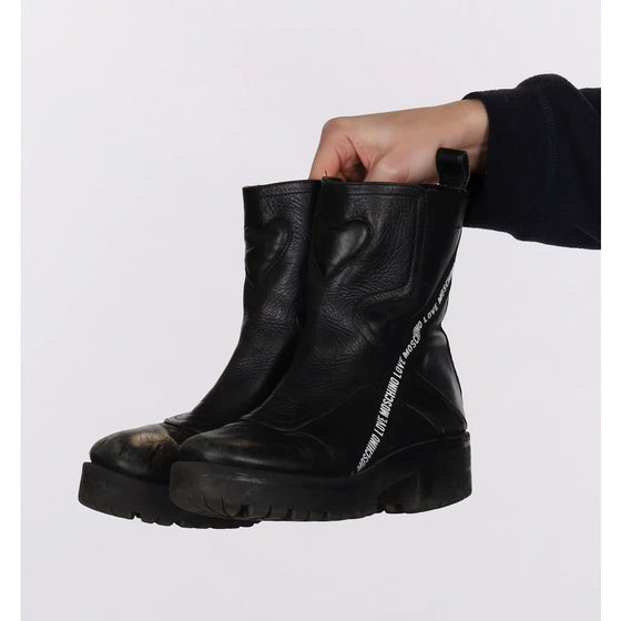 Vintage black Love Moschino Boots - womens UK 4