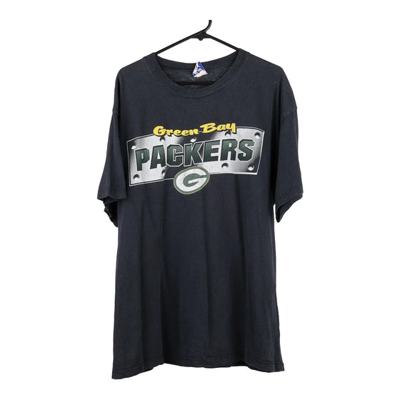 Vintage black Green Bay Packers All Out Fan T-Shirt - mens x-large