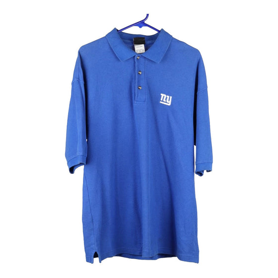 Vintage blue New York Giants Nfl Polo Shirt - mens large