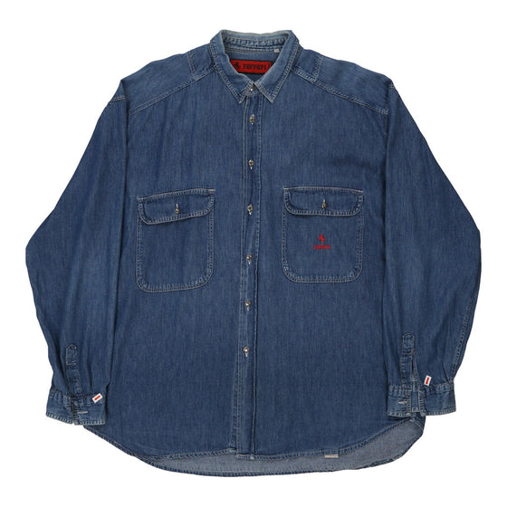 Vintage blue Ferrari Denim Shirt - mens x-large