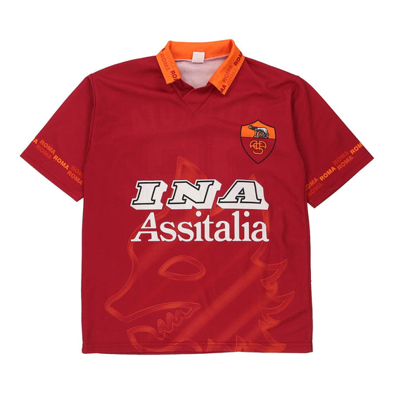 Vintage red AS Roma Replica Football Shirt - mens x-small