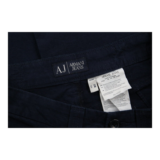 Armani Jeans Trousers - 28W UK 8 Blue Cotton