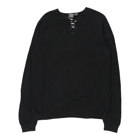 Armani Exchange Sweatshirt - Medium Black Cotton