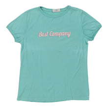  Best Company Spellout T-Shirt - Small Blue Cotton