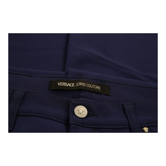 Versace Jeans Couture Trousers - 34W UK 14 Blue Polyester Blend