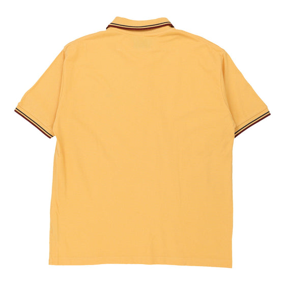 Vintage yellow Napapijri Polo Shirt - mens large