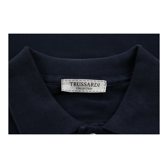 Vintage blue Trussardi Polo Shirt - mens x-large