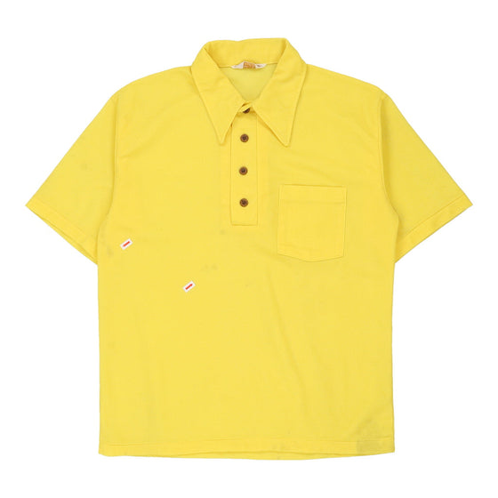 Vintage yellow 70's David Thmposon Polo Shirt - mens large