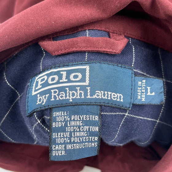 Ralph Lauren Harrington Jacket - Large Burgundy Polyester