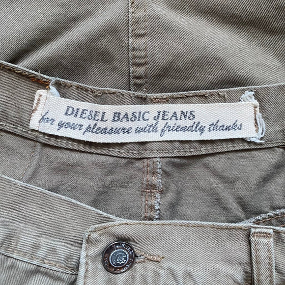 Vintage khaki Diesel Mini Skirt - womens 28" waist