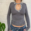 Vintage grey Guru Long Sleeve Top - womens x-small