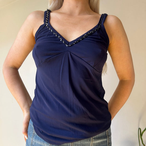 Vintage navy Unbranded Cami Top - womens medium