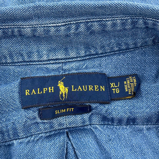 Ralph Lauren Short Sleeve Shirt - XL Blue Cotton