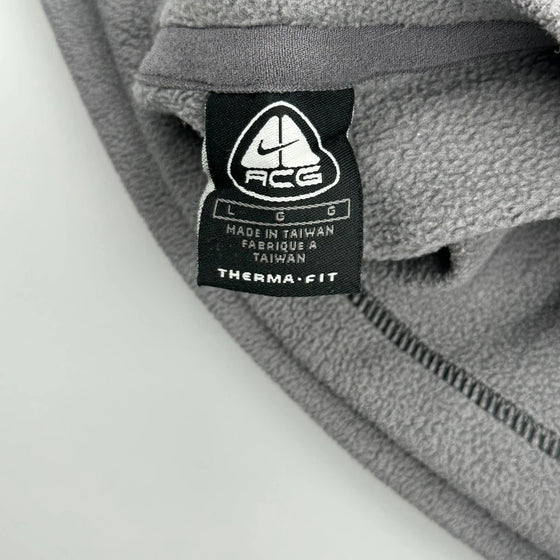 Therma-Fit Nike Acg Graphic Fleece - Large Grey Polyester