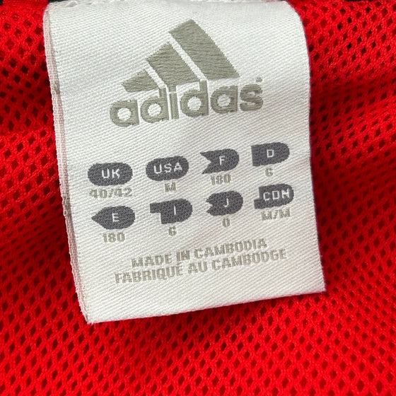 Adidas Track Jacket - Medium Red Polyester