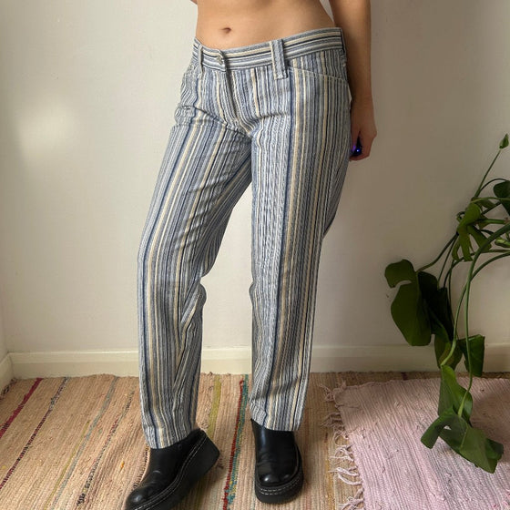 Vintage blue Dolce & Gabbana Trousers - womens 34" waist