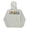 Around The World Guess Graphic Hoodie - Medium White Cotton Blend