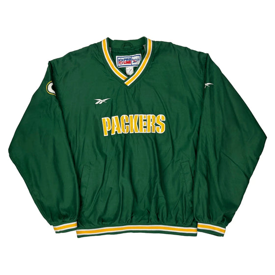 Green Bay Packers Reebok Nfl Windbreaker - Large Green Polyester