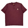 Carhartt T-Shirt - XL Burgundy Cotton