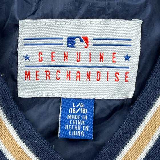 Milwaukee Brewers Mlb Mlb Windbreaker - Large Navy Polyester