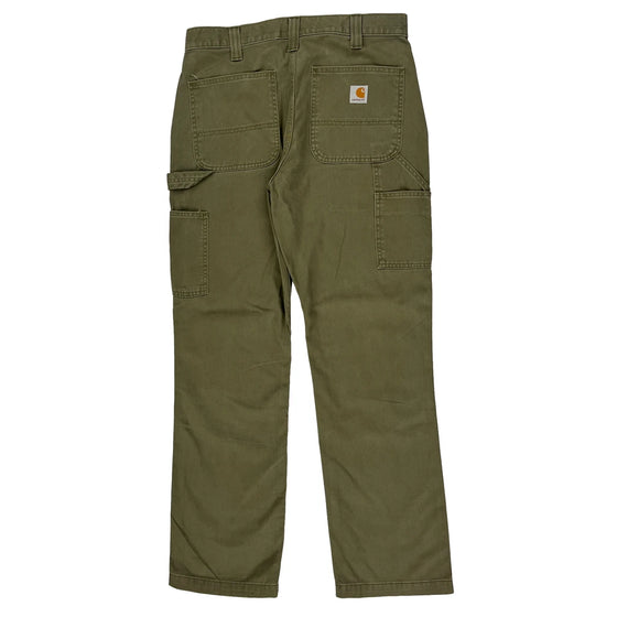 Carhartt Carpenter Trousers - 28″ Waist Green Cotton