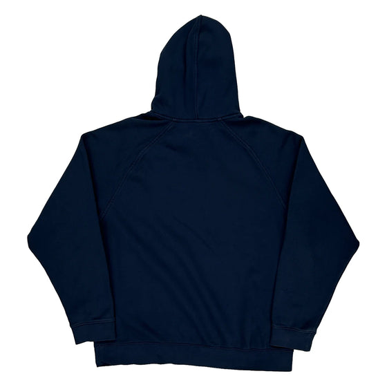 Nike Hoodie - Large Navy Cotton Blend