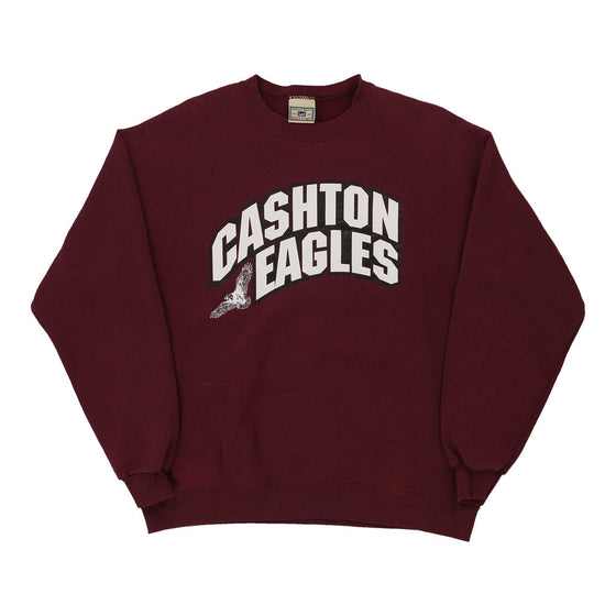 Vintage burgundy Cashton Eagles Lee Sweatshirt - mens medium