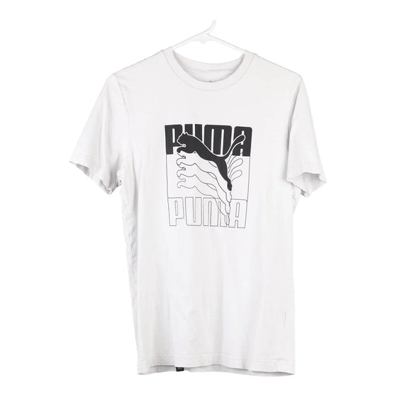 Vintage white Puma T-Shirt - mens small